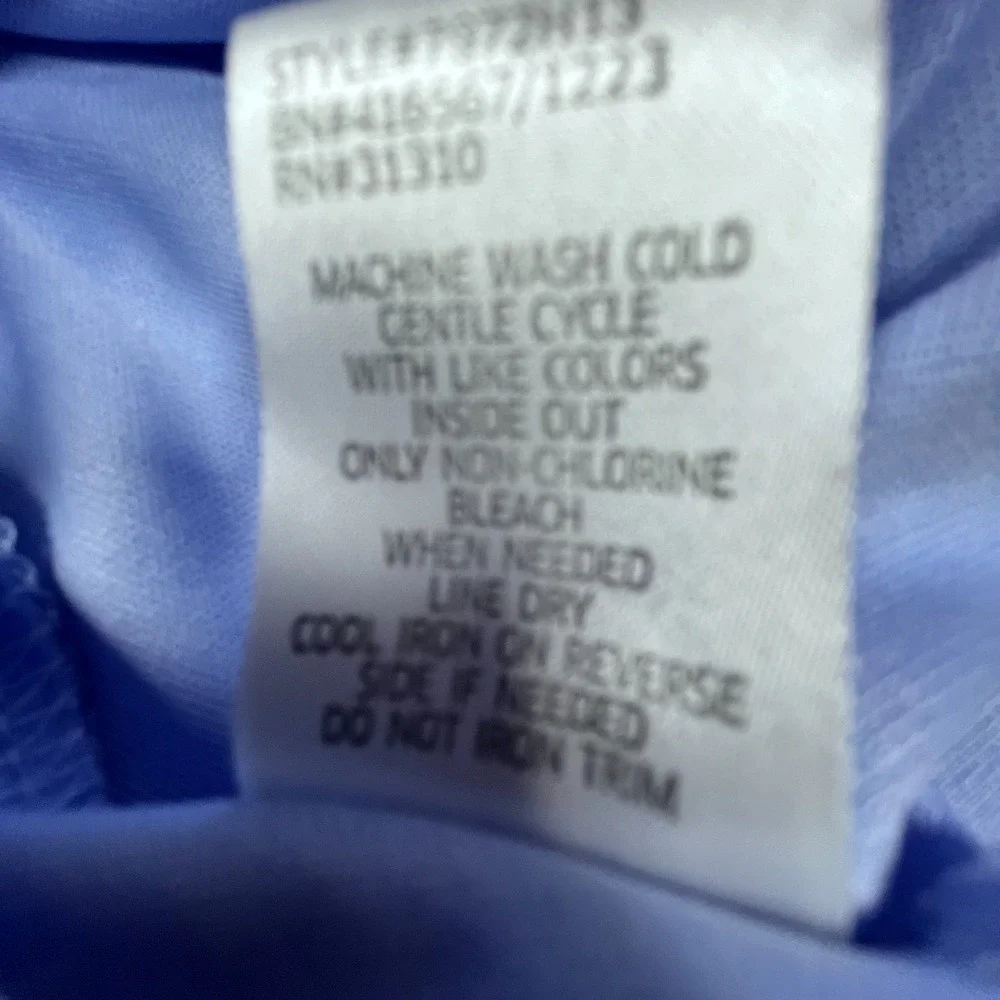 Beautees Tulle Dress Girls 12 Blue Rhinestones Periwinkle Sleeveless Back Zip